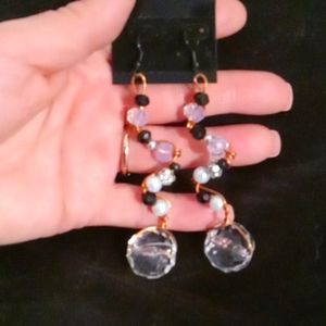 Beautiful copper beaded dangling earrings